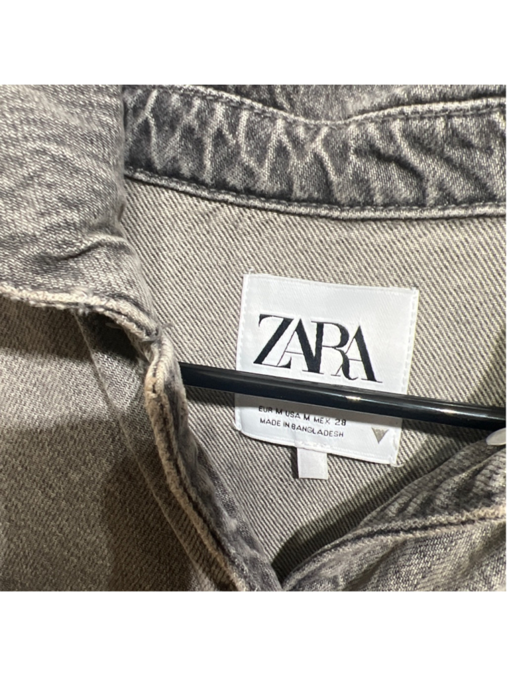 Women's ZARA Gray Denim Jumpsuit Coveralls Size Medium - Picture 6 of 9